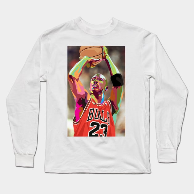 michael jordan Long Sleeve T-Shirt by rifaisetyo